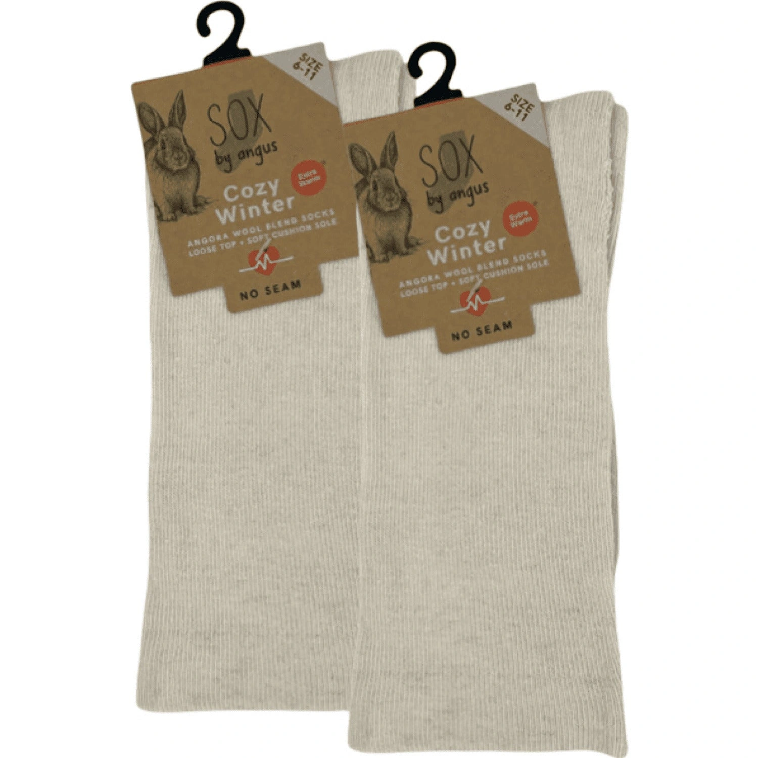 Cozy Bone Angora Socks No Seam Ultimate Comfort Soft Blend Loose Top Feet's Best Friend